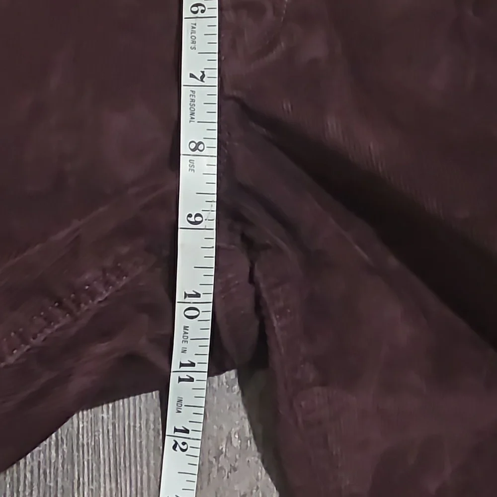 Old Navy Corduroy Women's Size 8 Rockstar Super Skinny Mid Rise Pants Burgundy - Picture 5 of 9